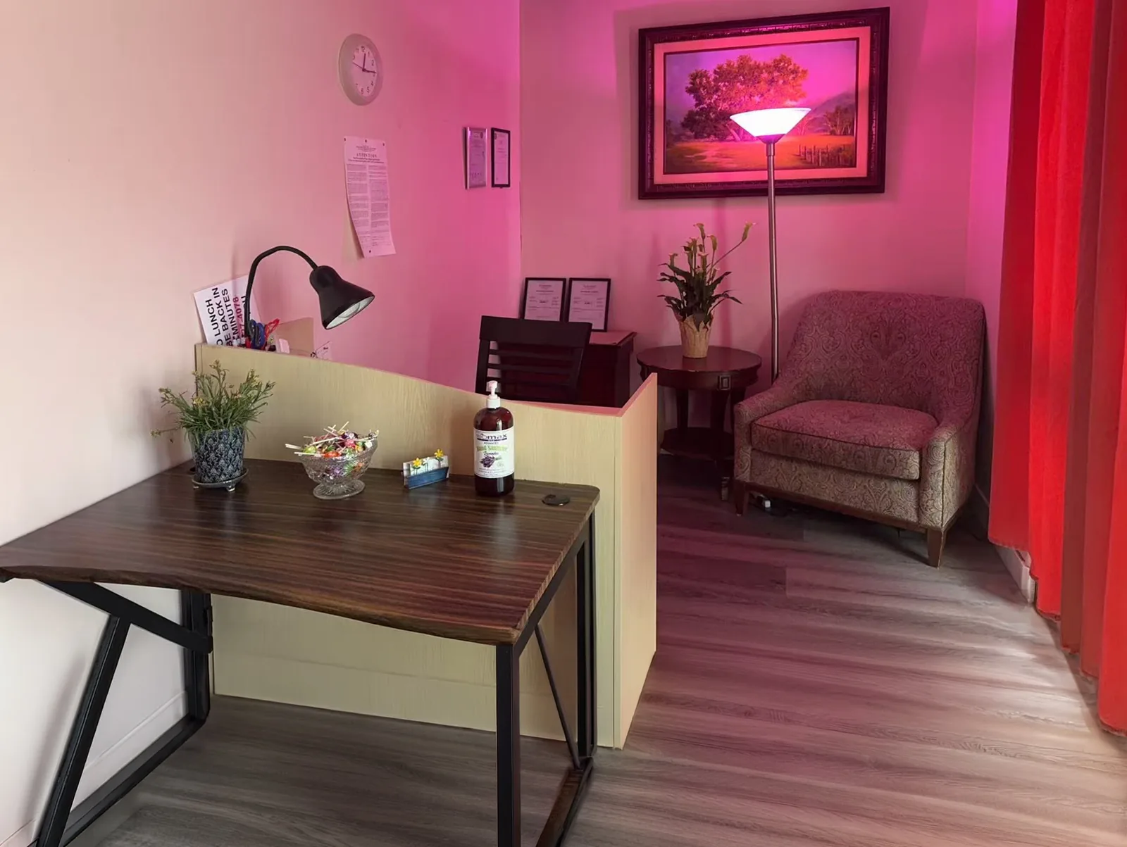 Comfortable massage room with calm lighting at Sunshine Massage Spa in Mesquite NV