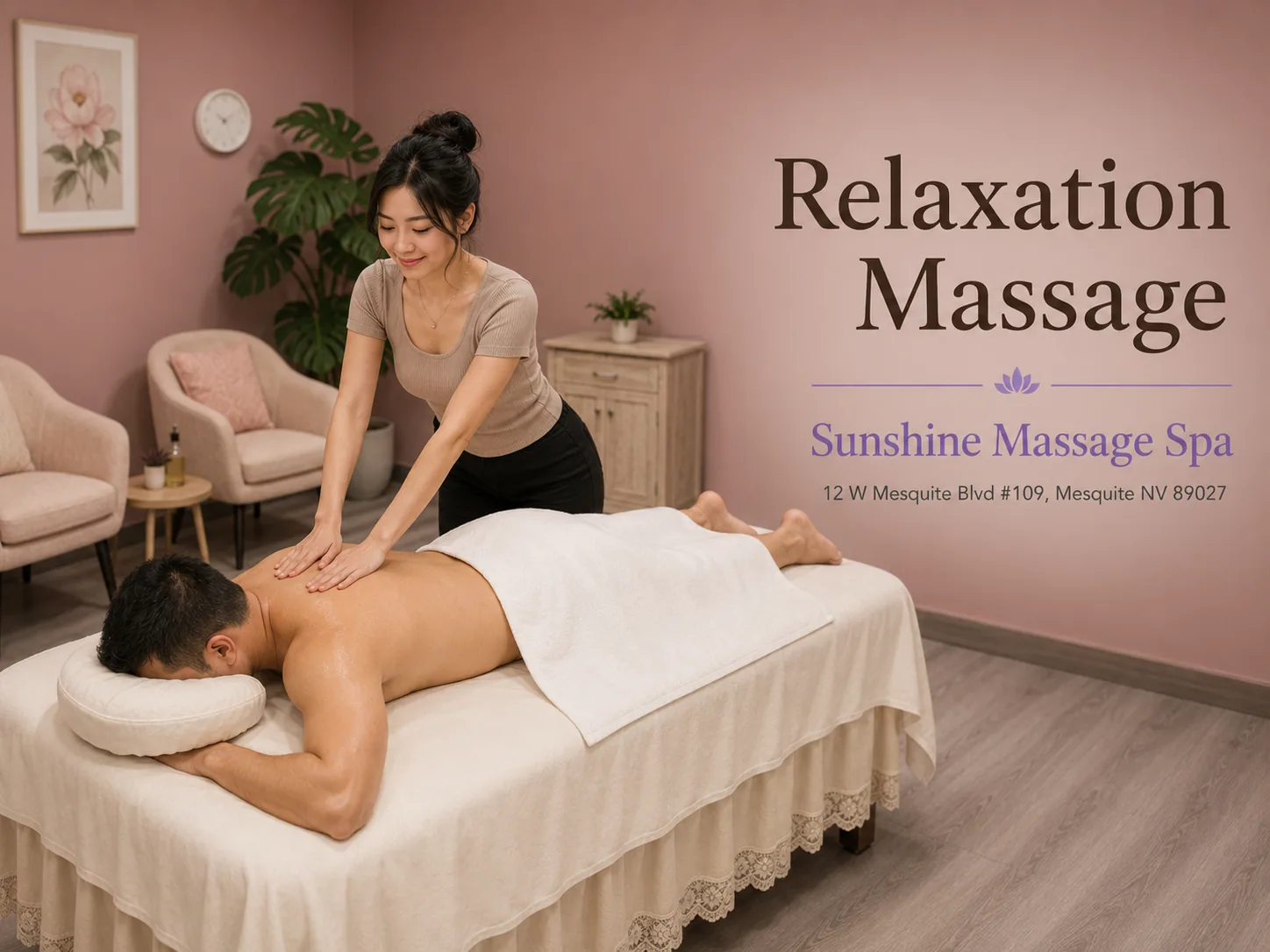 Stress Relief Massage in Mesquite, NV at Sunshine Massage Spa
